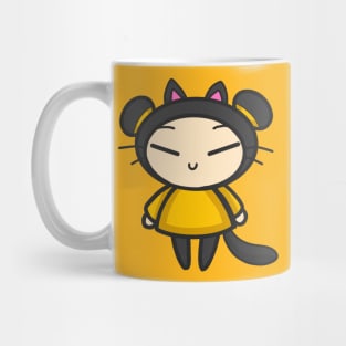 Yellow Black Cat Pucca Mug